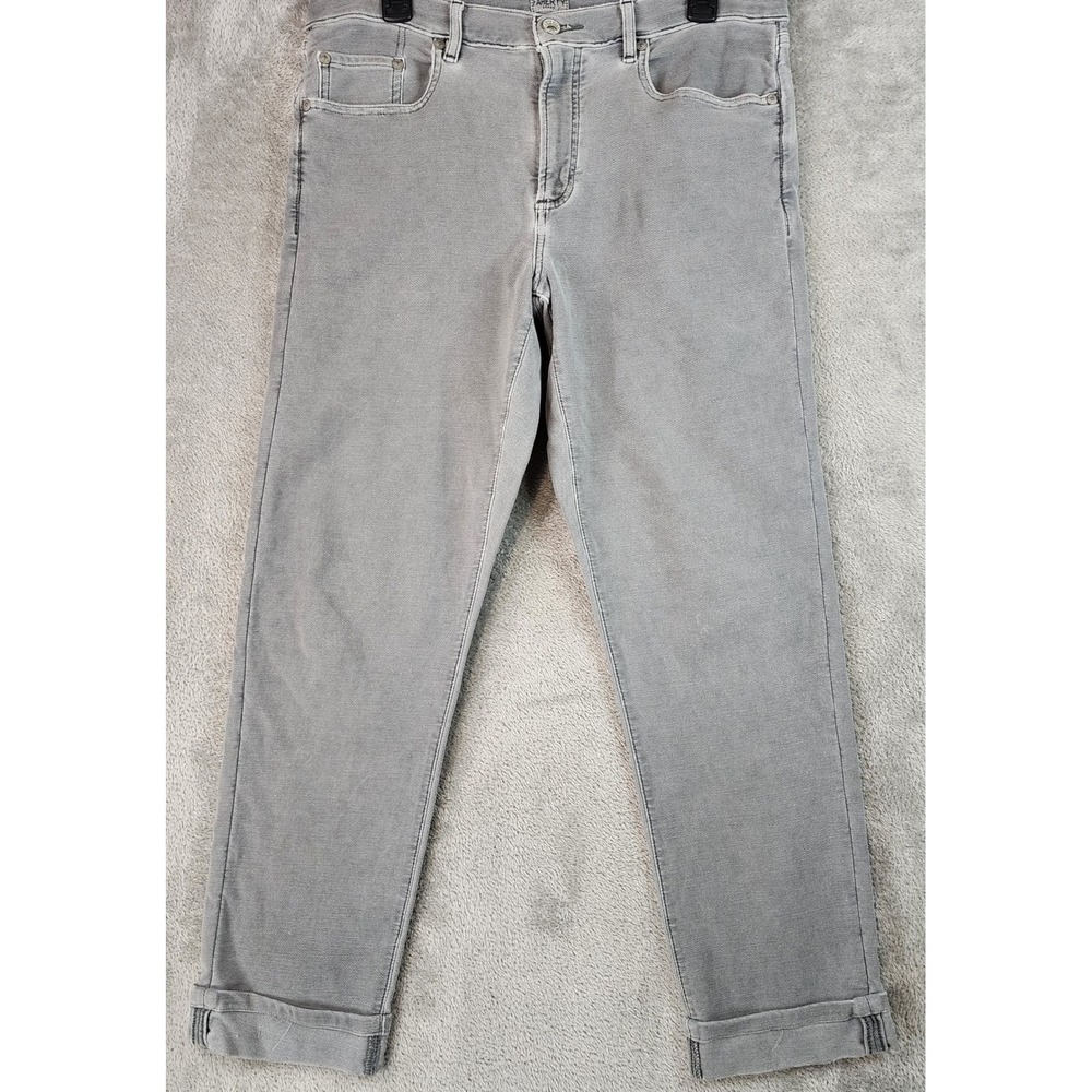 Faherty‎ Jeans Mens Size 34 Gray 5-Pocket Straight Leg Stretch Pants Casual